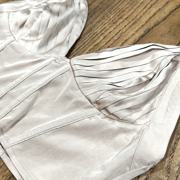 TOP CHIC CORSET SATIN BLOUSE SIZE SMALL - Picture 3 of 5